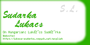 sudarka lukacs business card
